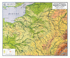 Carte Vidal Lablache 61 - BASSIN DE PARIS - PHYSIQUE - 120 x 100 cm (reproduction ancienne carte scolaire)