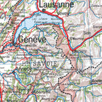 Carte Vidal Lablache 64 BIS - ALPES FRANCAISES - POLITIQUE - 100 x 120 cm (reproduction ancienne carte scolaire)