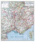 Carte Vidal Lablache 64 BIS - ALPES FRANCAISES - POLITIQUE - 100 x 120 cm (reproduction ancienne carte scolaire)