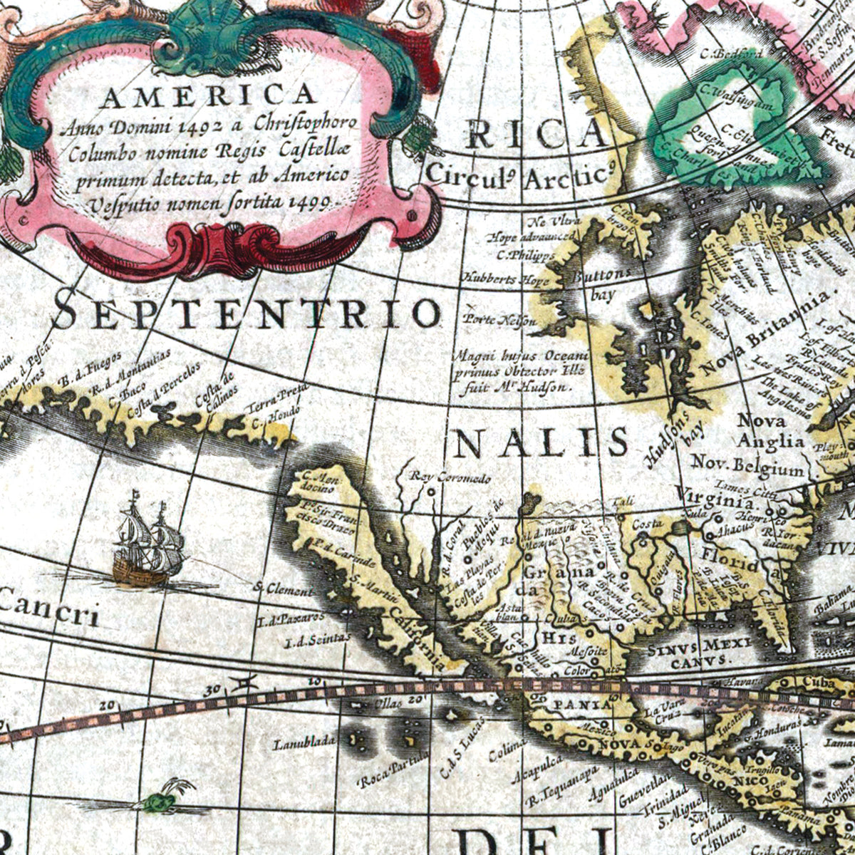 Carte du Monde Antique - 140 x 100 cm - NOVA TOTIUS TERRARUM ORBIS GEOGRAPHICA AC HYDROGRAPHICA TABULA
