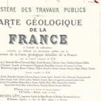 Carte GEOLOGIQUE de la FRANCE - Effet 3D - 120 x 120 cm (reproduction ancienne carte scolaire)
