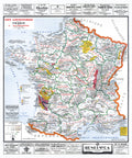 Carte GASTRONOMIQUE de la FRANCE - 100 x 120 cm (reproduction ancienne carte scolaire)
