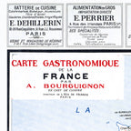 Carte GASTRONOMIQUE de la FRANCE - 100 x 120 cm (reproduction ancienne carte scolaire)