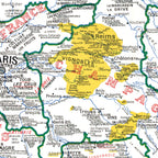 Carte GASTRONOMIQUE de la FRANCE - 100 x 120 cm (reproduction ancienne carte scolaire)
