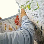 Carte des Vins de France - 120 cm Sticker Mural (forme de l'hexagone)