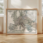 Carte de l'EMPIRE FRANCAIS 1812 - 135 x 100 cm - (Dufour - Dyonnet)