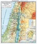 Carte Maurice Teissier - PALESTINE ANCIENNE - 100 x 120 cm (reproduction ancienne carte scolaire)