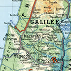 Carte Maurice Teissier - PALESTINE ANCIENNE - 100 x 120 cm (reproduction ancienne carte scolaire)