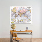 Planisphere Politique Etats Villes et Colonies Francaise - J. Forest