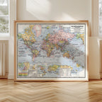 Planisphere Politique Etats Villes et Colonies Francaise - J. Forest