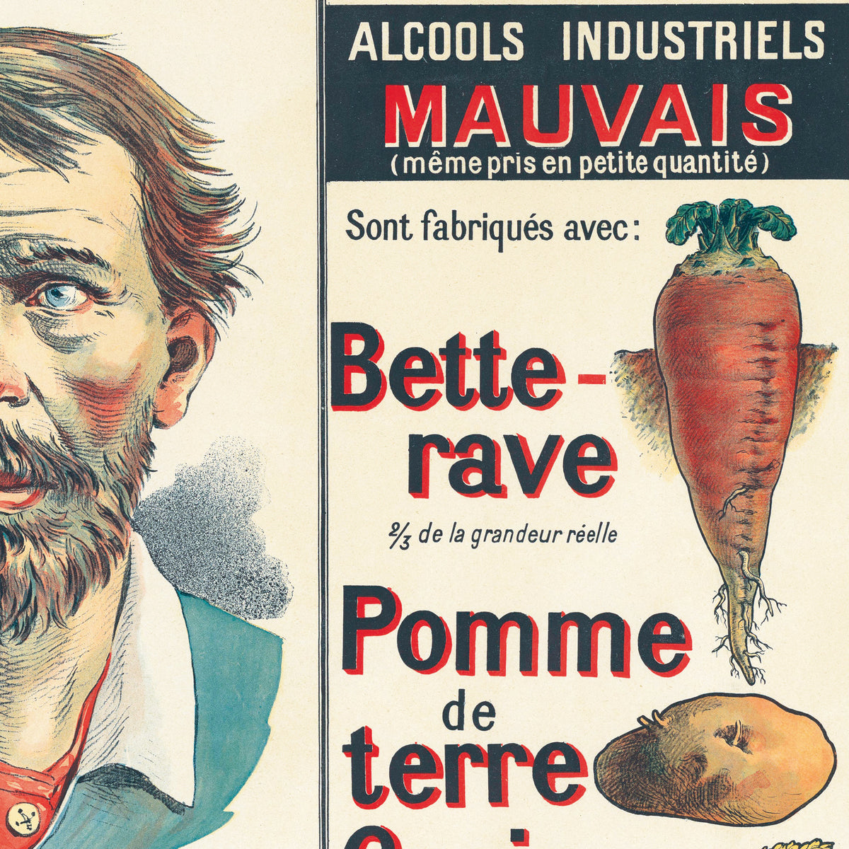 Tableau Mural du Dr. Galtier-Boissiere 6 - ANTI-ALCOOLISME - 120 x 100 cm - (reproduction ancien taleau mural)