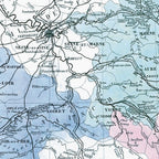 Carte VINICOLE et HYDROGRAPHIQUE de la FRANCE - 120 x 90 cm (reproduction ancienne carte scolaire)