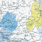 Carte VINICOLE et HYDROGRAPHIQUE de la FRANCE - 120 x 90 cm (reproduction ancienne carte scolaire)