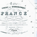 Carte VINICOLE et HYDROGRAPHIQUE de la FRANCE - 120 x 90 cm (reproduction ancienne carte scolaire)