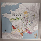 carte des vins de france - carree avec corse - aludibond