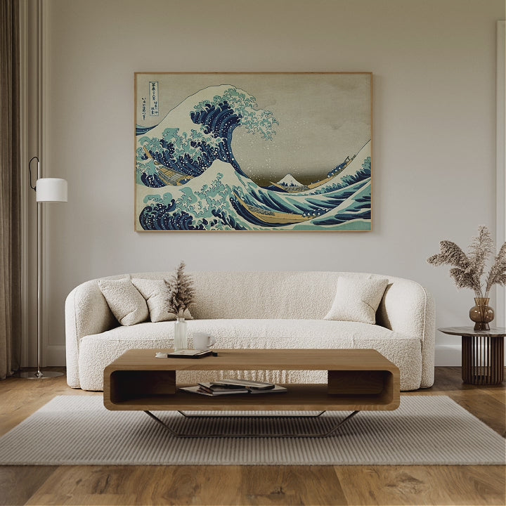 Grande Vague de Kanagawa Hokusai – Décoration Murale XXL – 120 x 80 cm ou 150 x 100 cm